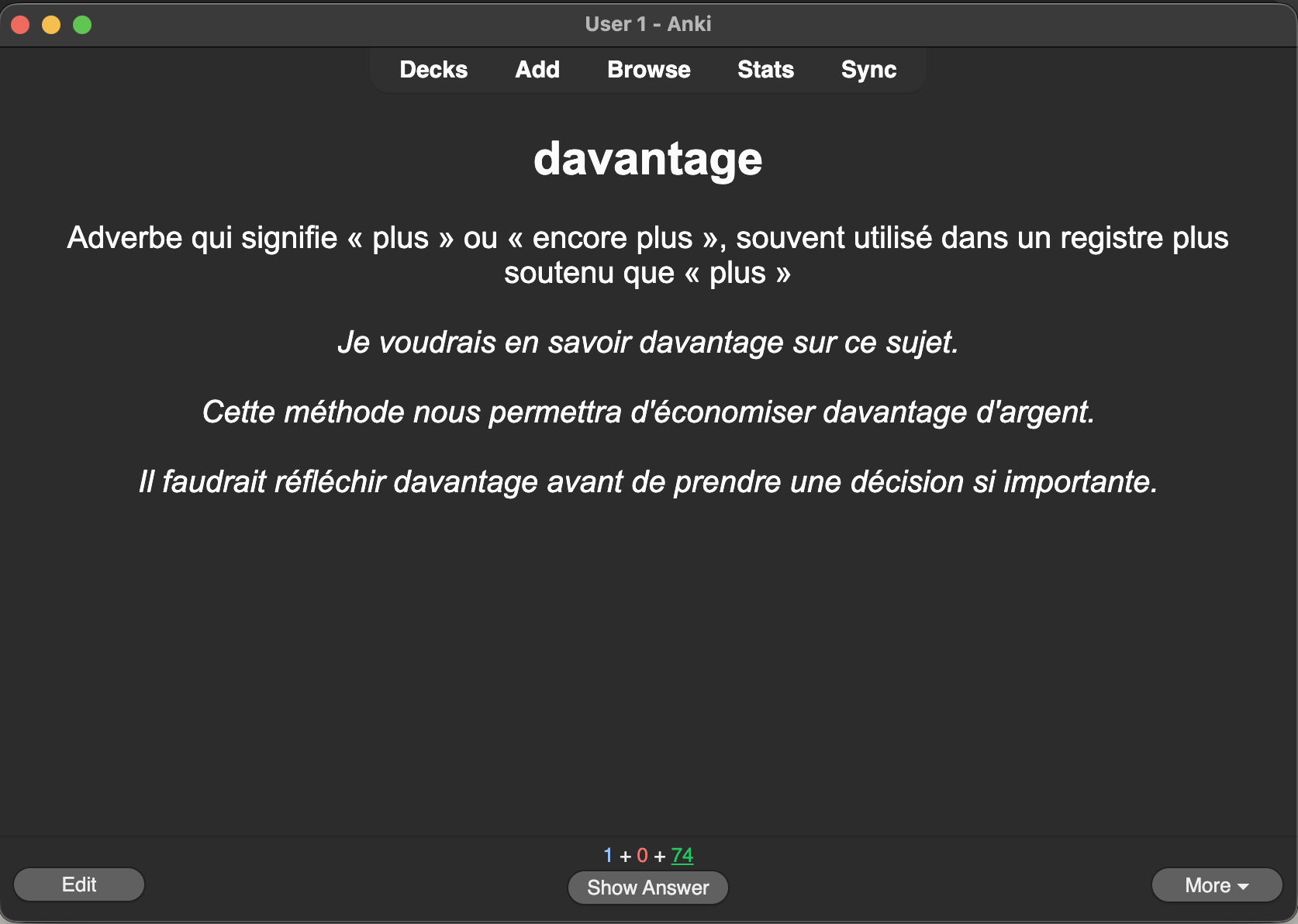 Study Anki flashcards